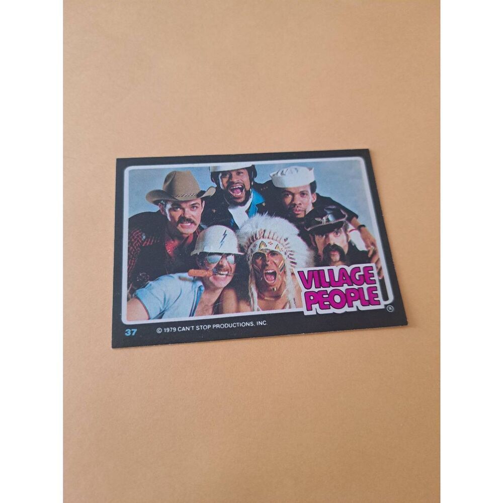 Vintage 1979 Village People Trading Card #37 Disco Era Vintage Music Collectible